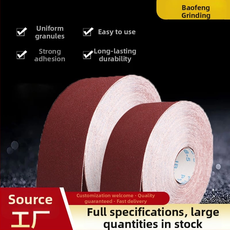 Silicon Carbide Γυαλόχαρτο Ρολό, 4×100 mm, 40–800 Κοκκία, Λείανση και Γυάλισμα για Ξύλο, Βαφή και Κατασκευές