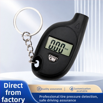 Digitálny displej s kľúčenkou, mini prenosný vysoko presný manometer tlaku v pneumatikách do auta