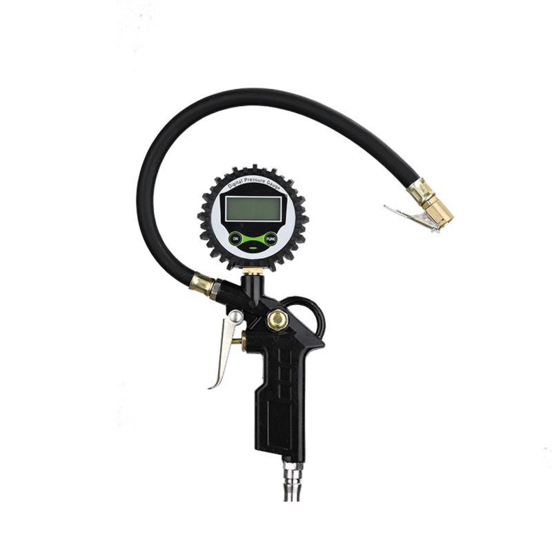 Manometru digital pentru presiunea în pneuri cu pistol de umflat, LED, aliaj de aluminiu, interval 200 psi, precizie 0,1 psi, model HK-002