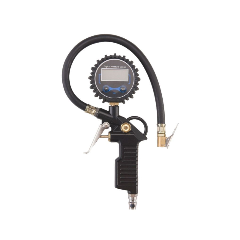 Manometru digital pentru presiunea în pneuri cu pistol de umflat, LED, aliaj de aluminiu, interval 200 psi, precizie 0,1 psi, model HK-002