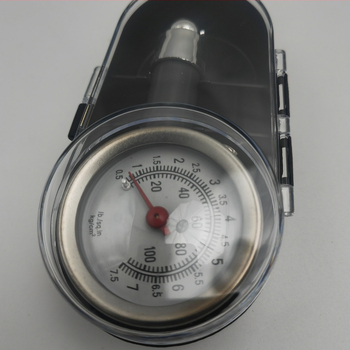 Vysoko presný mechanický manometer tlaku v pneumatikách automobilu, v krabici, nafukovací, multifunkčný