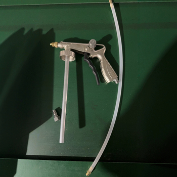 Pistol pneumatic pentru vopsire șasiu DO-15, finisaj argintiu electroplacat, reglabil, set cu furtun și accesorii