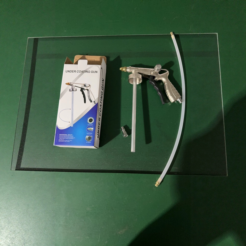 Pistol pneumatic pentru vopsire șasiu DO-15, finisaj argintiu electroplacat, reglabil, set cu furtun și accesorii