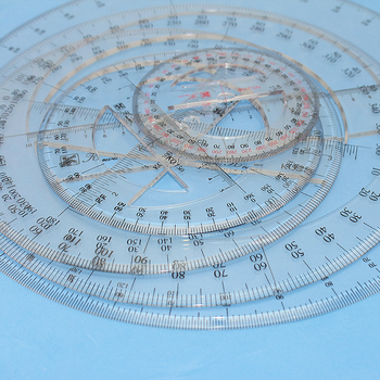 Kewen goniometru circular complet, cu șablon de desen, 10-30 cm, cu mai multe dimensiuni