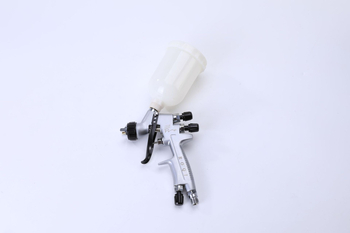 Pistol de pulverizare HVLP pneumatic pentru finisarea automobilului, mini rezervor superior, atomizare înaltă, duză 0,8–1,0 mm