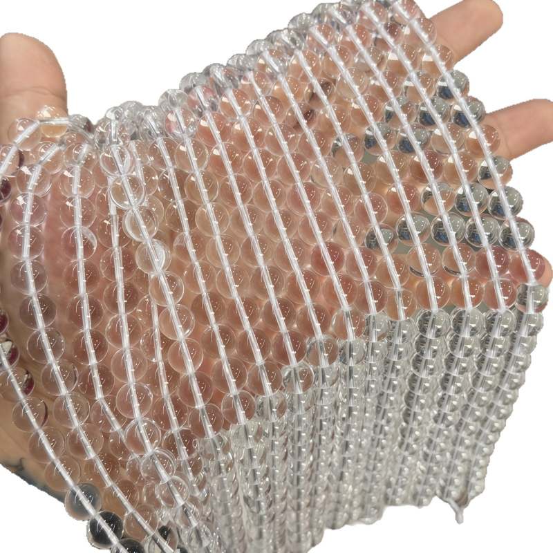 8 mm φυσικές λευκές χάντρες από κρύσταλλο για DIY κοσμήματα – στρογγυλές χάντρες για βραχιόλια και κολιέ