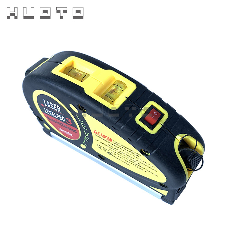 HUOTO Nivel laser cu bandă metalică 1,5m/2m/3m