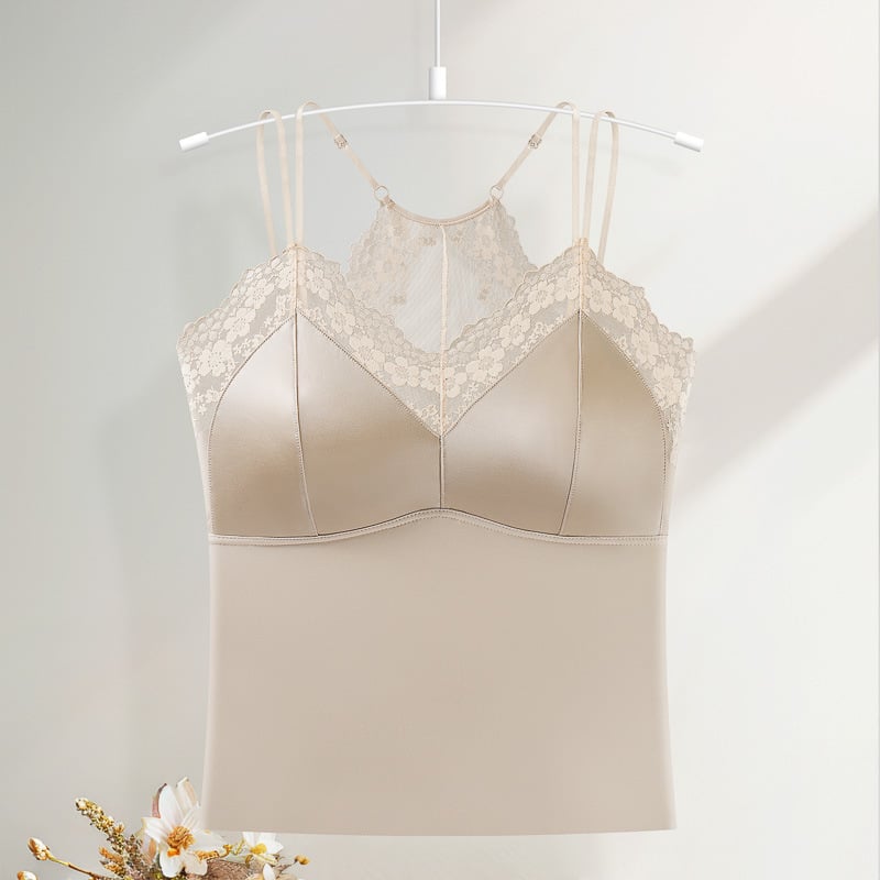 Camisole με δαντέλα γαλλικού στυλ με πίσω μέρος, μαλακή επένδυση, χωρίς σύρμα, διαπνεύουσα για γυναίκες