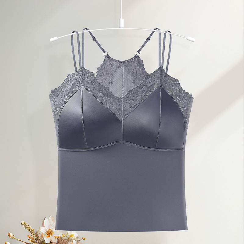 Camisole με δαντέλα γαλλικού στυλ με πίσω μέρος, μαλακή επένδυση, χωρίς σύρμα, διαπνεύουσα για γυναίκες