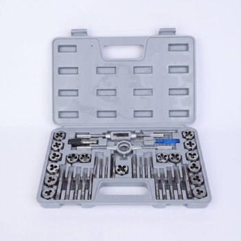 Set de 40 piese Tap and Die, unelte manuale pentru filetare metrică, set de reparare a filetelor din oțel carbon