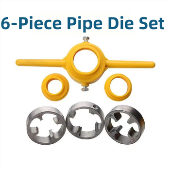 Set de 6 piese pentru filetare PVC țevi cu matrițe și chei de filetare