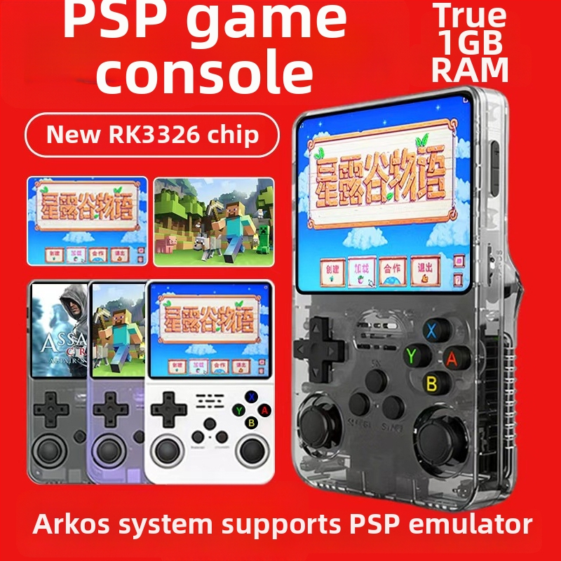 Ručná herná konzola R36S so základnou doskou V20, emulátor PSP, nostalgický retro dizajn, 64 GB