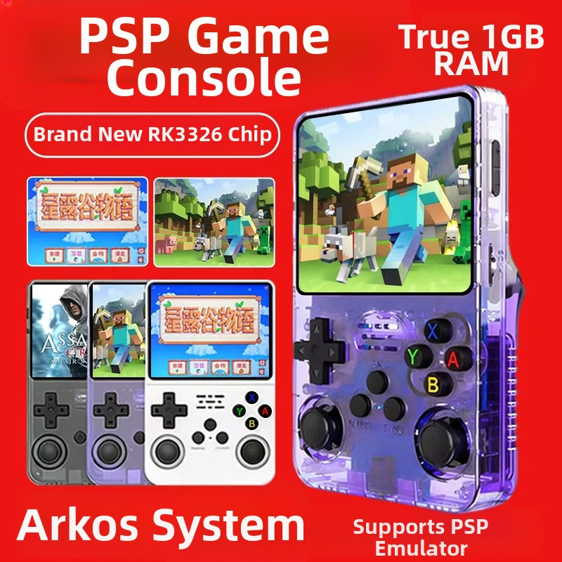Ručná herná konzola R36S so základnou doskou V20, emulátor PSP, nostalgický retro dizajn, 64 GB