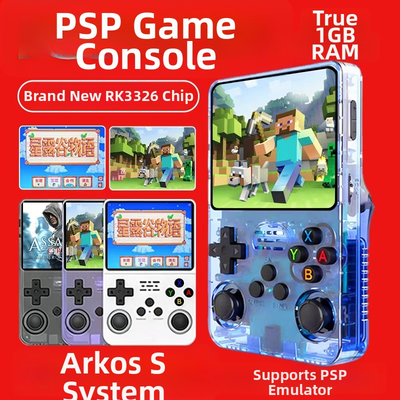 Ručná herná konzola R36S so základnou doskou V20, emulátor PSP, nostalgický retro dizajn, 64 GB