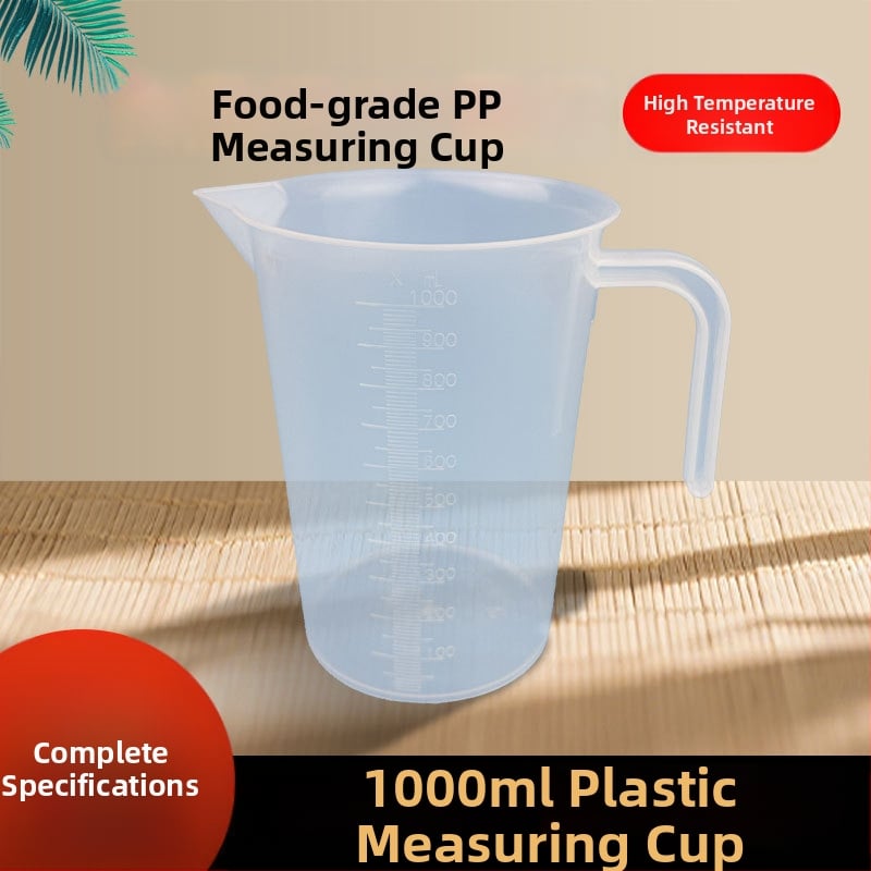 Πλαστικό μετρητικό κύπελλο 1000 ml με κλίμακα, κύπελλο μεγάλης χωρητικότητας, για ψήσιμο