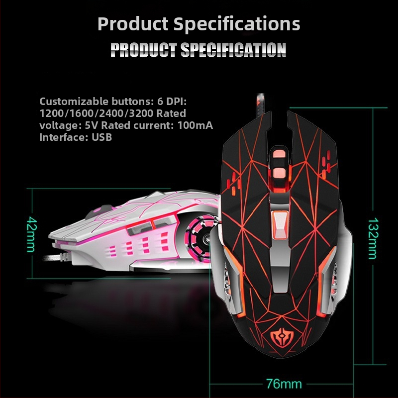 Shibadu X7 Cuceritor Macro-programabil Mouse USB pentru Gaming Mecanic LOLCF pentru PC