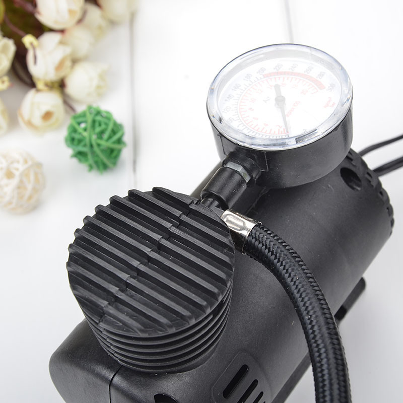 Hordozható autó légpumpa, mini inflátor, 12V, digitális kijelző