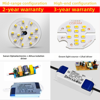 LED ενσωματωμένος οροφής downlight για οικιακή χρήση, τριχρωμικός ρυθμιζόμενος φωτισμός, για καταστήματα και ξενοδοχεία
