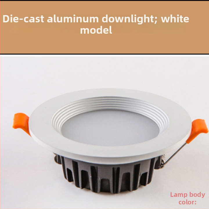LED ενσωματωμένος οροφής downlight για οικιακή χρήση, τριχρωμικός ρυθμιζόμενος φωτισμός, για καταστήματα και ξενοδοχεία