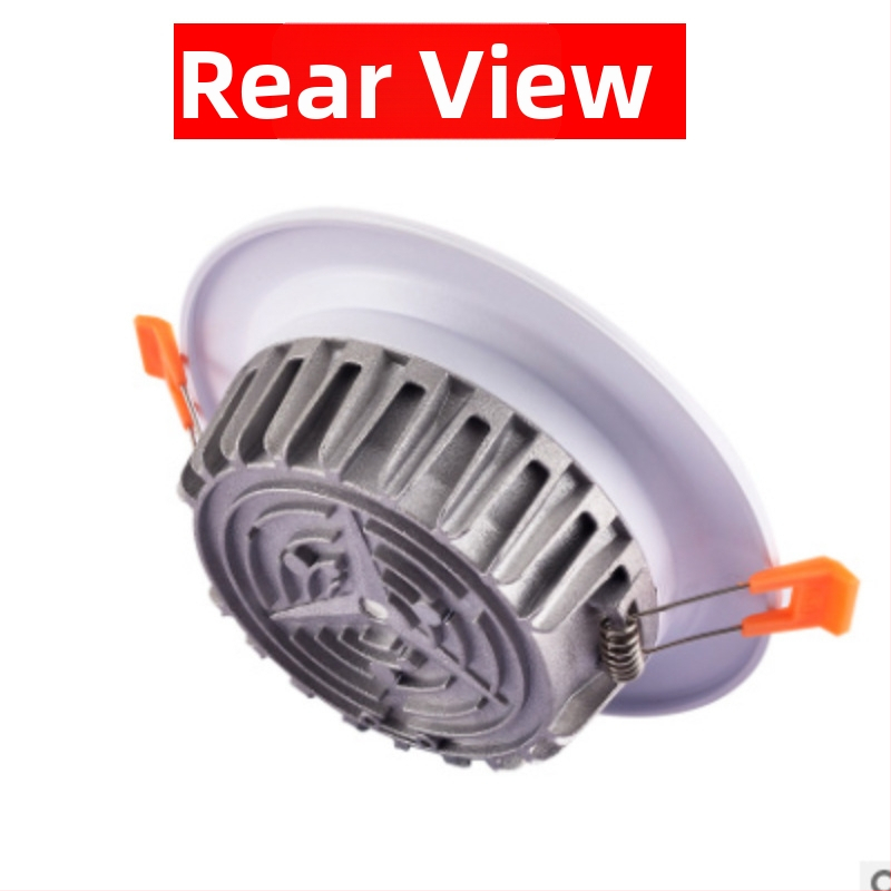 LED ενσωματωμένος οροφής downlight για οικιακή χρήση, τριχρωμικός ρυθμιζόμενος φωτισμός, για καταστήματα και ξενοδοχεία