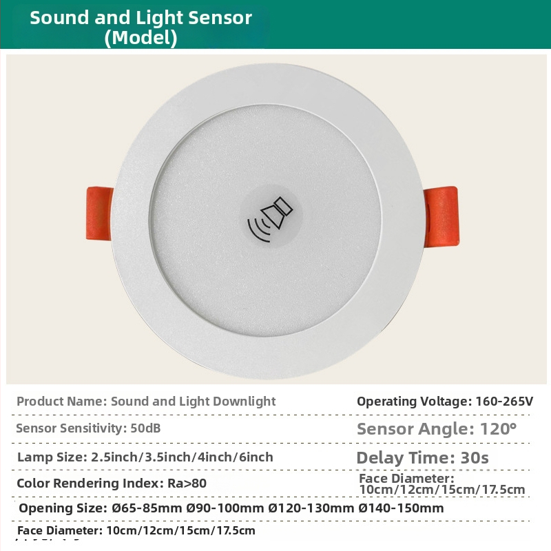 Υπερλεπτός ενσωματωμένος οροφικός downlight με ανίχνευση κίνησης μέσω ραντάρ, για διαδρόμους και σκάλες – έλεγχος ήχου και φωτός
