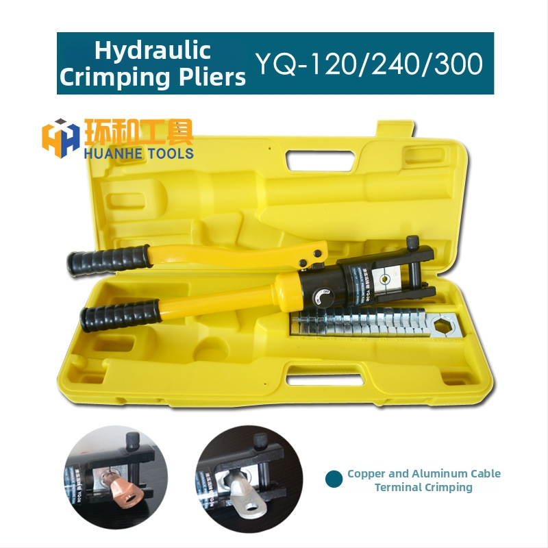 Hydraulické krimpovacie kliešte YQ120/240/300 na medené a hliníkové káblové koncovky, nástroj na lisovanie drôtov za studena
