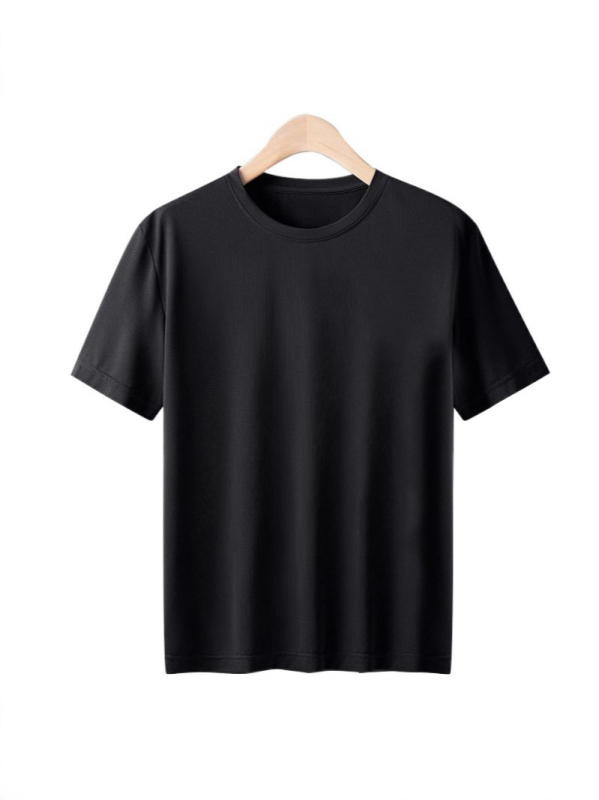Νέο T‑shirt σε Hong Kong στυλ με πλέγμα Ice Silk, γρήγορο στέγνωμα, κοντό μανίκι για άνδρες, αναπνεύσιμη, με στρογγυλό λαιμό για το καλοκαίρι