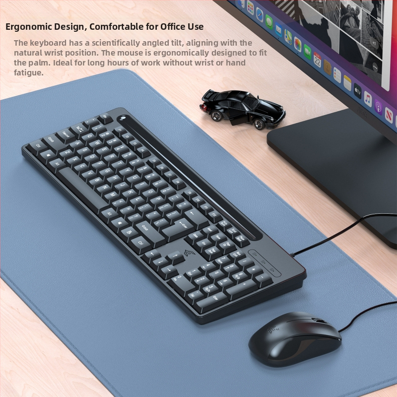 Sada káblovej klávesnice a myši KM100 s USB pre stolný počítač a notebook