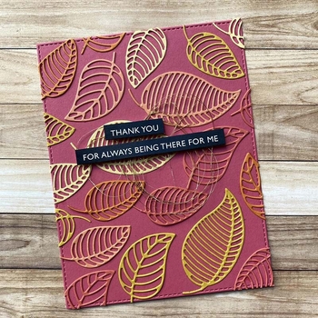 Levél- és virágvágó sablon scrapbookinghez, szénacél gravírozó sablon