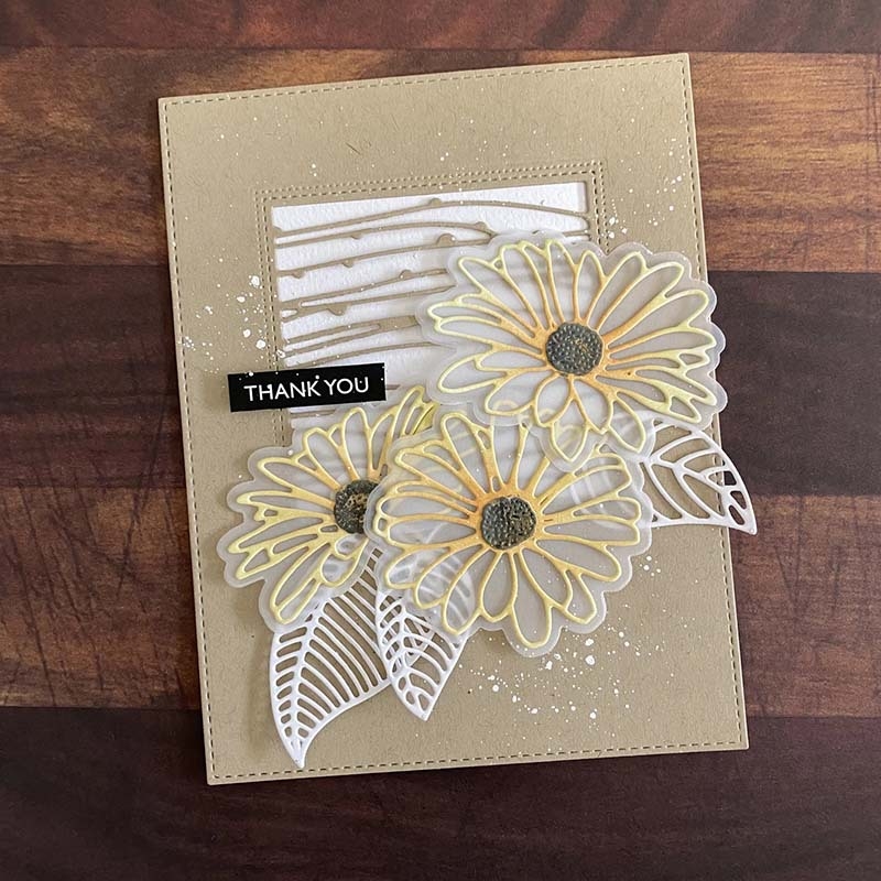 Levél- és virágvágó sablon scrapbookinghez, szénacél gravírozó sablon