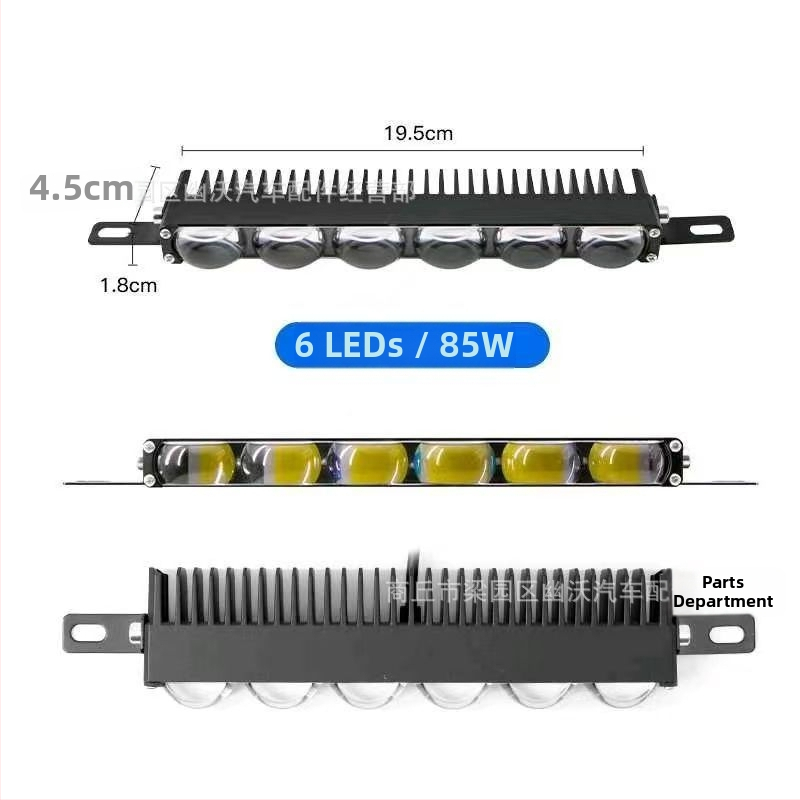 6-LED ultratenký sieťový bodový reflektor s dvojfarebným žltým/bielym svetlom, dlhý dosah, skrytý držiak, vodotesný 12 – 80 V