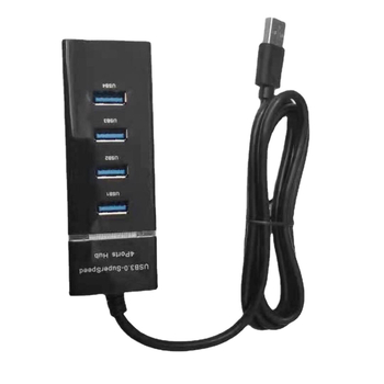 USB 3.0 4-portos hub 1,2 m kábellel, laptop és asztali számítógéphez