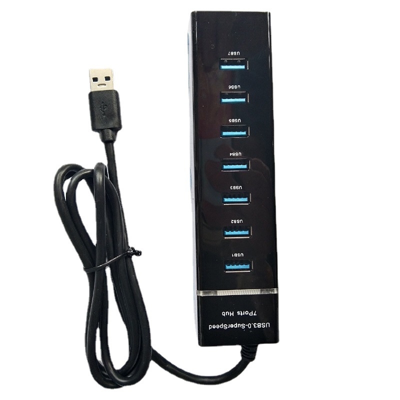 USB 3.0 4-portos hub 1,2 m kábellel, laptop és asztali számítógéphez