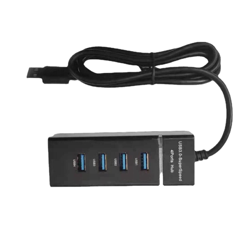 USB 3.0 4-portos hub 1,2 m kábellel, laptop és asztali számítógéphez