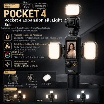 DJI Pocket 4 mágneses fénykészlet, három színhőmérséklettel, hordozható sminkfény akciókamerákhoz