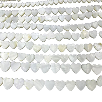 Édesvízi kagyló szív alakú gyöngyök, átlyukasztott, 6-20 mm, 15 mm-es méret