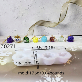 3D-s polip fülbevaló szilikon forma DIY ékszerkészítéshez