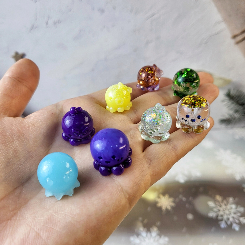 3D-s polip fülbevaló szilikon forma DIY ékszerkészítéshez