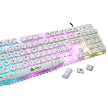 Deyilong DY-M707 RGB háttérvilágítású gamer billentyűzet, kábeles, 104 gomb, acéllemez
