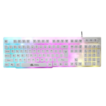 Deyilong DY-M707 RGB háttérvilágítású gamer billentyűzet, kábeles, 104 gomb, acéllemez