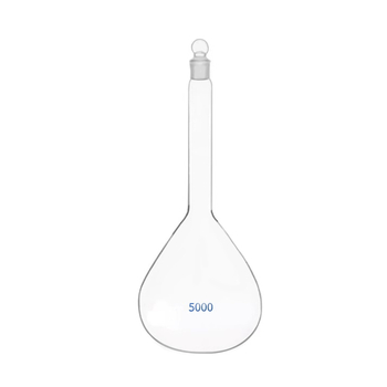 Fehér térfogatüveg 5000 ml, egyetlen jelölő vonallal