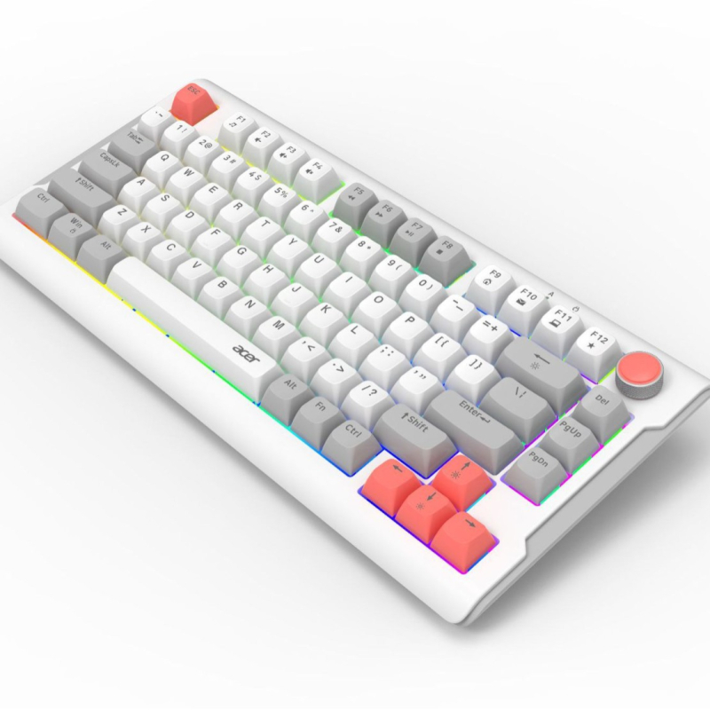 MK75 75-gombos RGB háttérvilágítású vezeték nélküli billentyűzet USB-csatlakozással, akár 3 eszközzel párosítva