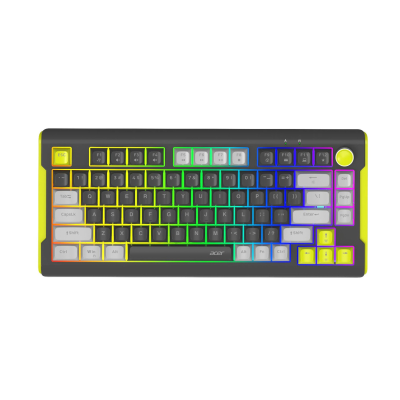 MK75 75-gombos RGB háttérvilágítású vezeték nélküli billentyűzet USB-csatlakozással, akár 3 eszközzel párosítva