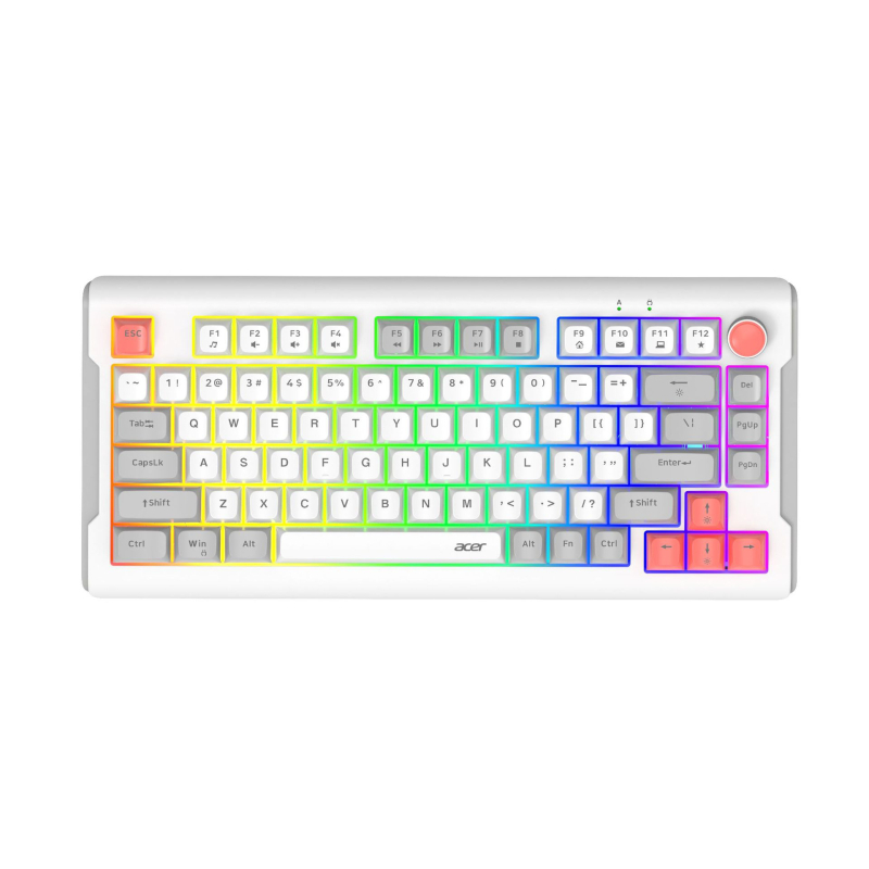 MK75 75-gombos RGB háttérvilágítású vezeték nélküli billentyűzet USB-csatlakozással, akár 3 eszközzel párosítva