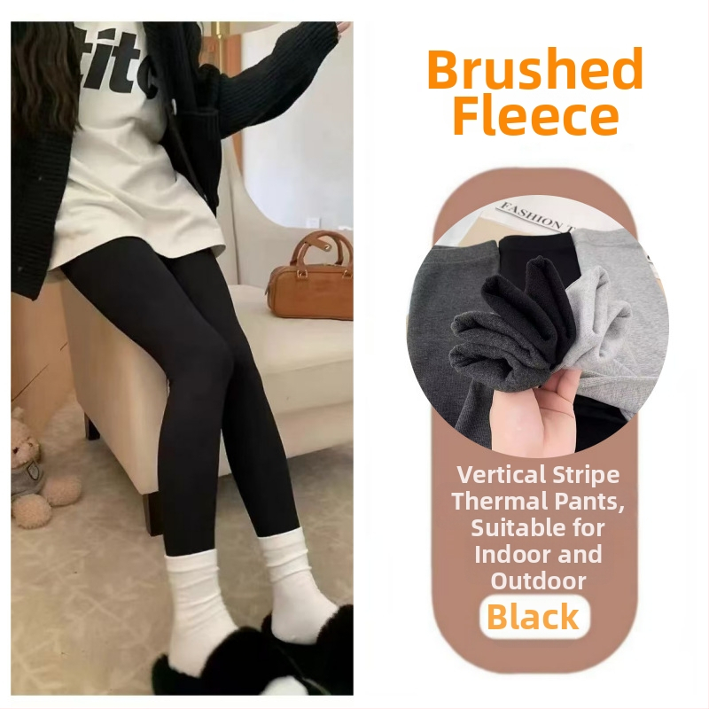 Női fleece-bevonatú leggings őszi-téli viseletre, meleg, karcsúsított fazon, hosszú, bolyhos fleece belső, mindennapi viselet.