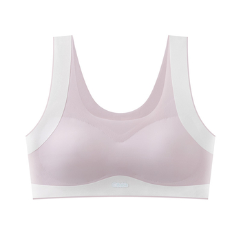 Varratlan sportmelltartó tinédzsereknek, 3/4 kosár, vékony formázott kosár, nylon-spandex anyag, légáteresztő és kényelmes, pamut bélés