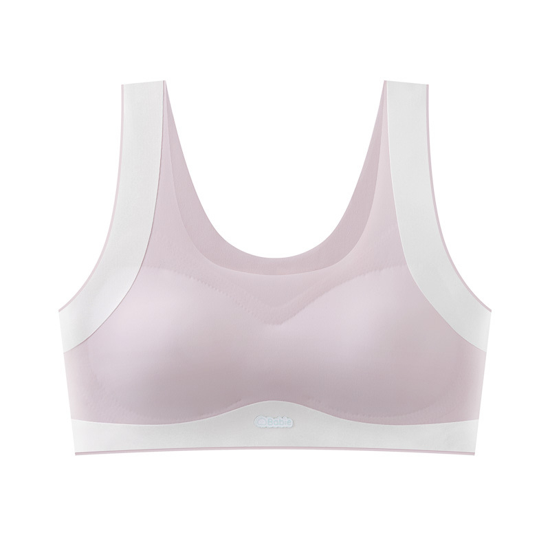 Varratlan sportmelltartó tinédzsereknek, 3/4 kosár, vékony formázott kosár, nylon-spandex anyag, légáteresztő és kényelmes, pamut bélés