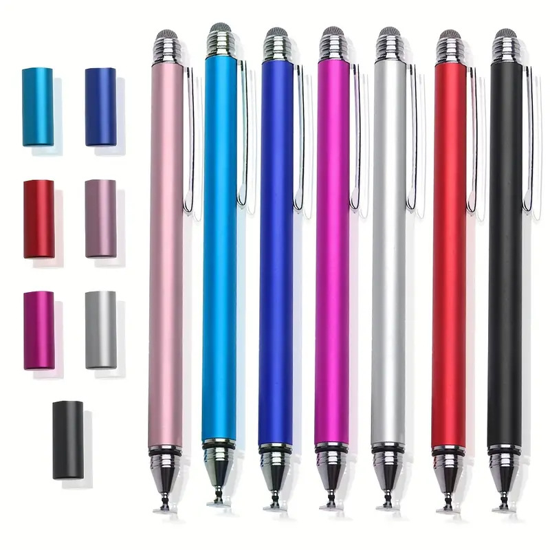 2-in-1 univerzális érintőképernyős stylus telefonokra és tabletekre, fém külső, rajzoló stylus