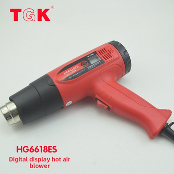 TGK-HG6618ES ipari forró levegős pisztoly digitális hőmérséklet kijelzővel és hőmérséklet-szabályozással, hőzsugorításra, hegesztésre és festékfilmes alkalmazásra
