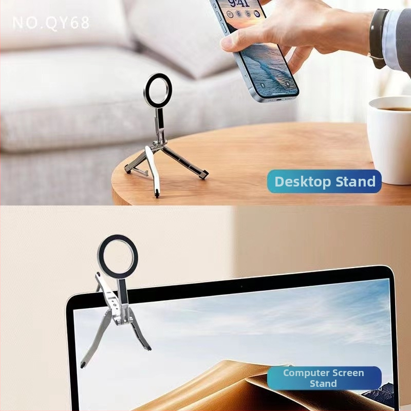 MagSafe összecsukható tripod mágneses telefon­tartóval – kompakt, hordozható selfie-stick fotózáshoz és élő közvetítéshez